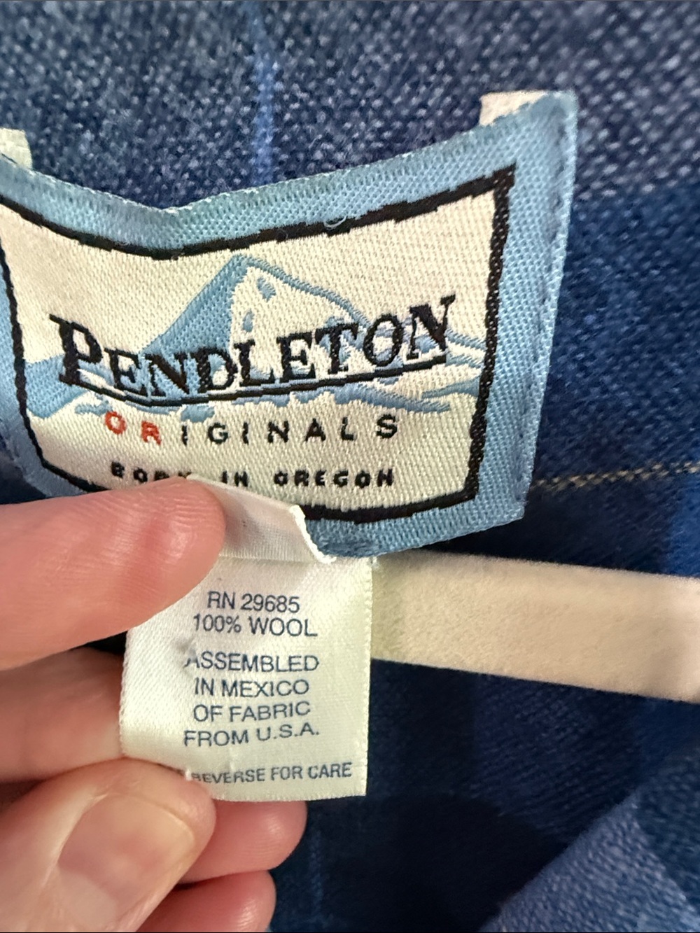 Pendleton Blue Multi-Plaid Wool Button Jacket - Picture 10 of 10